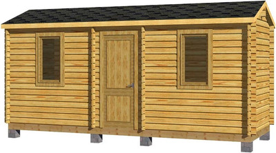 

Хозблок деревянный, 6x2.3 с тамбуром