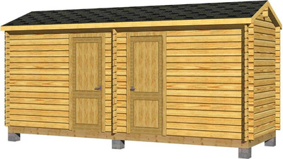 

Хозблок деревянный, 6x2.3 два блока