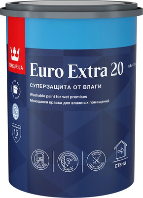 Краска Tikkurila Euro Extra 20 A (900мл, полуматовый) - 