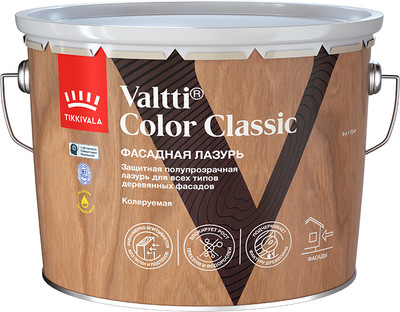Лазурь для древесины Tikkivala Valtti Color Classic EC (9л) - 