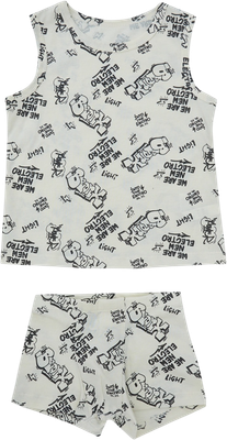 Комплект бельевой детский Mark Formelle 443002 (р.164-84-72, граффити на молочном) -