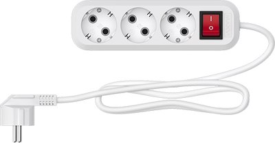 Удлинитель Maxvi PS-415 (1.5м, белый) - 