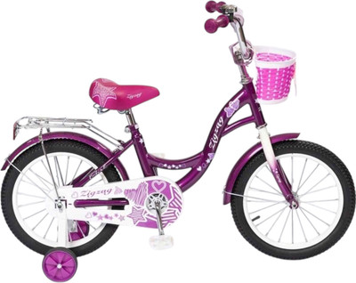 Детский велосипед ZigZag Girl 14 / ZG-1424 (фиолетовый, разобранный, в коробке) -