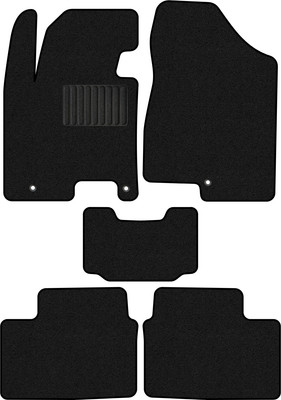 Комплект ковриков для авто Alicosta 0561_1_PR-6 для Kia Ceed II универсал/хэтчбек 5дв/JD 2012-2018 (ворс, черный) - 