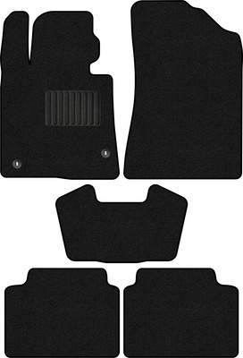 Комплект ковриков для авто Alicosta 2313_1_PR-6 для Kia K5 V седан/DL3 2019-н.в. (ворс, черный) - 