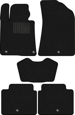 Комплект ковриков для авто Alicosta 2314_1_PR-6 для Kia K8 I седан/GL3 2021-н.в. (ворс, черный) - 