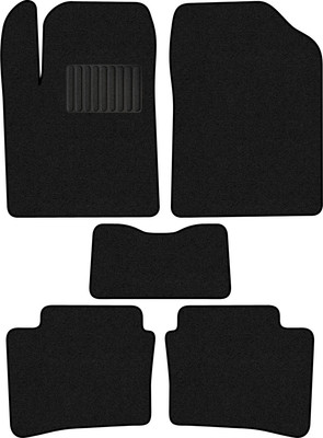 Комплект ковриков для авто Alicosta 2316_1_PR-6 для Kia KX1 I SUV 2018-2024 (ворс, черный) - 