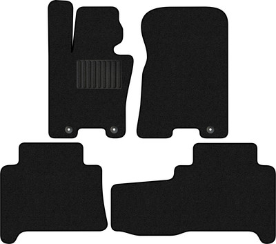Комплект ковриков для авто Alicosta 2318_1_PR-6 для Kia Mohave I SUV/HM2 2019-н.в. (ворс, черный) - 
