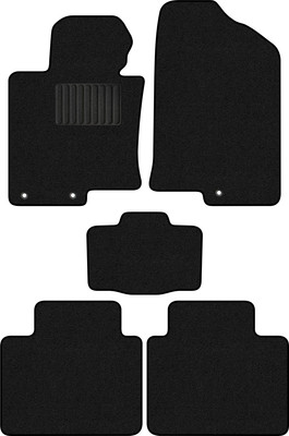 Комплект ковриков для авто Alicosta 0577_1_PR-6 для Kia Optima III седан/TF 2010-2016 (ворс, черный) - 