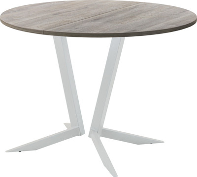 Обеденный стол AMC Elite Е19(900) D1 (серебро/дуб уайт-ривер песочно-бежевый) -