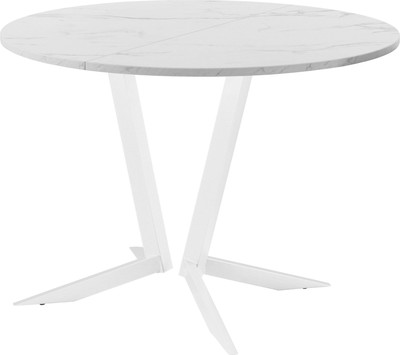 Обеденный стол AMC Elite Е19(900) D1 (белый/мрамор кристалл) - 