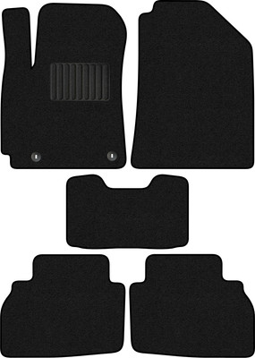 Комплект ковриков для авто Alicosta 2323_1_PR-6 для Kia Seltos SUV 2019-н.в. (ворс, черный) - 