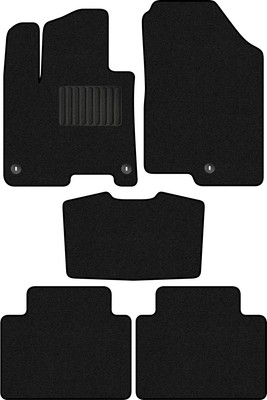 Комплект ковриков для авто Alicosta 2339_1_PR-6 для Kia Sportage V SUV/NQ5 2021-н.в. (ворс, черный) - 