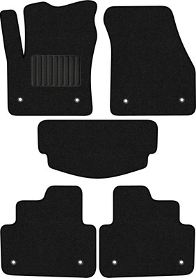 Комплект ковриков для авто Alicosta 0660_1_PR-6 для Land Rover Range Rover Evoque II SUV/L551 (ворс, черный) - 