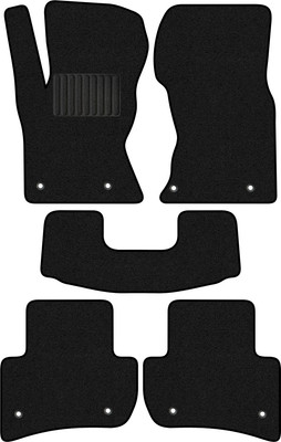 Комплект ковриков для авто Alicosta 0665_1_PR-6 для Land Rover Range Rover Velar SUV/L560 (ворс, черный) - 