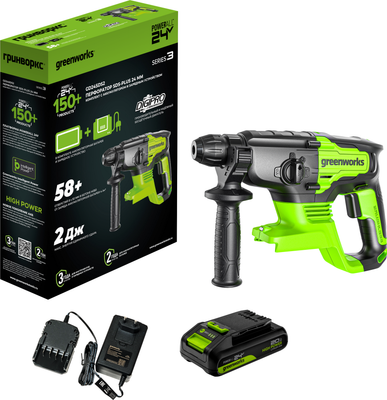 Перфоратор Greenworks GD24SDS2 / 3803007CUA - 