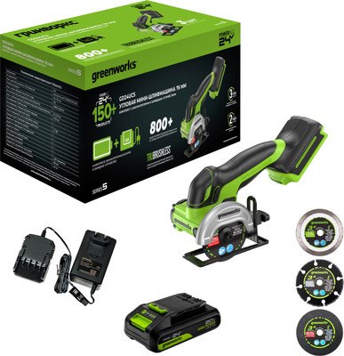 Угловая шлифовальная машина Greenworks GD24UCS / 3402007CUA -