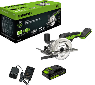 Дисковая пила Greenworks G24MCS / 1501207CUA -