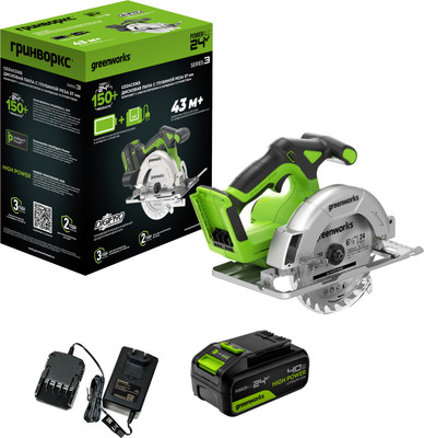 Дисковая пила Greenworks GD24CS165 / 1501607CUB -