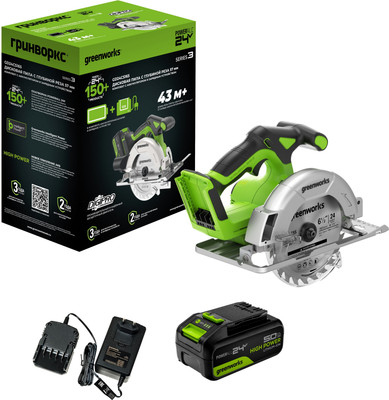 Дисковая пила Greenworks GD24CS165 / 1501607CUG -