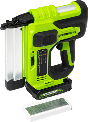 Аккумуляторный гвоздезабиватель Greenworks GD24BN / 3400707CUA -