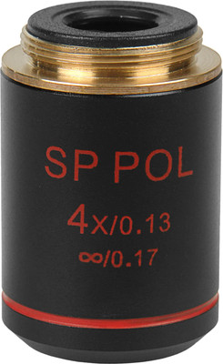 

Объектив для микроскопа, SP POL 4x/0.13 беск/0.17 DIN / 32925