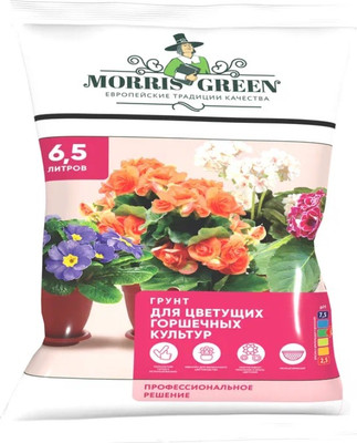Грунт для растений Morris Green Для Цветущих горшечных (6.5л) - 