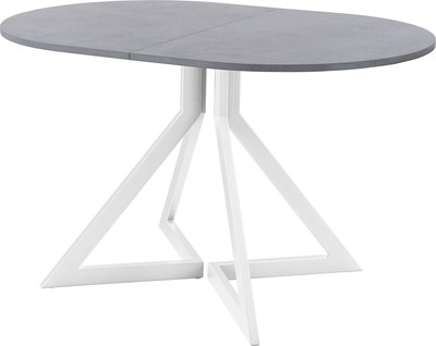 Обеденный стол AMC Elite Е20(1200) D3 (белый/бетон чикаго светло-серый) -