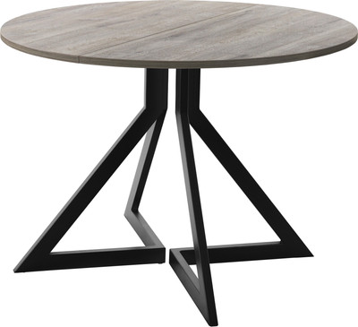 Обеденный стол AMC Elite Е20(900) D1 (черный/дуб уайт-ривер песочно-бежевый) -