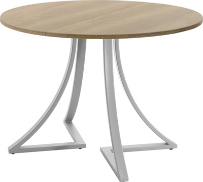 Обеденный стол AMC Elite Е24(900) D1 (серебро/дуб небраска натур) -