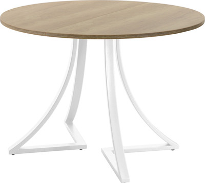 Обеденный стол AMC Elite Е24(900) D1 (белый/дуб небраска натур) -