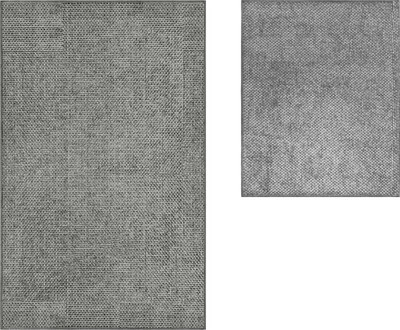 

Набор ковриков для ванной и туалета, Twist / 60x100+50x60-GRAY-twist