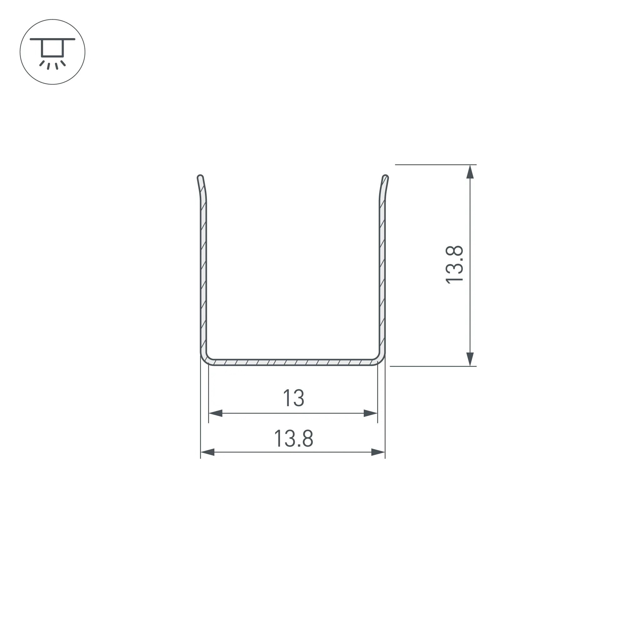 Профиль для светодиодной ленты Arlight ARL-MOONLIGHT-1213-2x500 ANOD / 029419 — фото 3