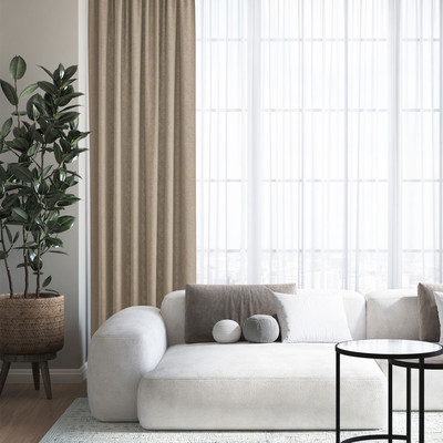 Штора Волшебная ночь Канвас 150x290 / 930773 (тауп) - 