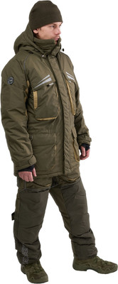 Костюм для охоты и рыбалки Taygerr Камчатка Таслан/Хаки Зима -45 (р.48-50/170-176) -