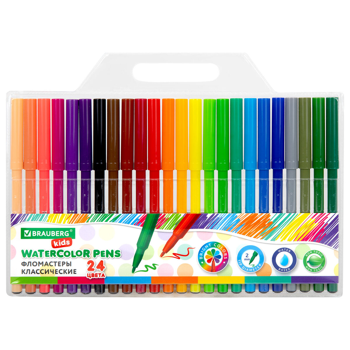 Фломастеры Brauberg Kids / 152602 (24цв)