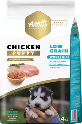 Сухой корм для собак Amity Super Premium Puppy Chicken (4кг) - 