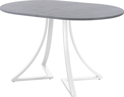 Обеденный стол AMC Elite Е24(1200) D3 (белый/бетон чикаго светло-серый) -