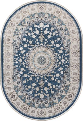 Коврик Arda Zarina A050B-OVAL-D.BLUE-CREAM (0.8x1.5) - 