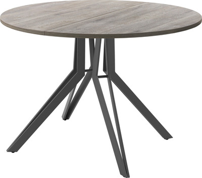 Обеденный стол AMC Elite / Е21(900) D1 (графит/дуб уайт-ривер песочно-бежевый) - 