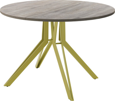 Обеденный стол AMC Elite / Е21(800) D1 (золото/дуб уайт-ривер песочно-бежевый) -