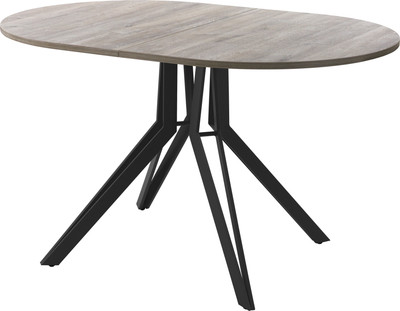 Обеденный стол AMC Elite / Е21(1200) D3 (черный/дуб уайт-ривер песочно-бежевый) -