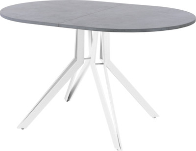 Обеденный стол AMC Elite / Е21(1200) D3 (белый/бетон чикаго светло-серый) -