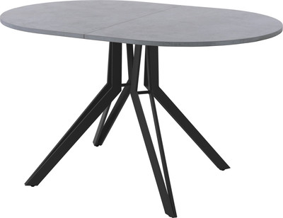 Обеденный стол AMC Elite / Е21(1100) D3 (черный/бетон чикаго светло-серый) -