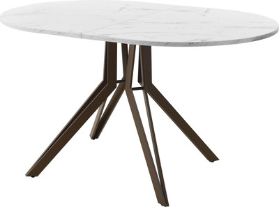 Обеденный стол AMC Elite / Е21(1100) D3 (коричневый/мрамор кристалл) -