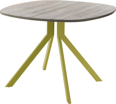 Обеденный стол AMC Elite / Е18(900) D7 (золото/дуб уайт-ривер песочно-бежевый) -