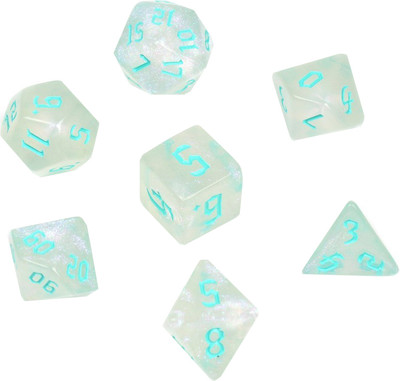 Набор кубиков для настольной игры Время игры Дайсы для ДнД / 9889059 (7шт, голубой) - 