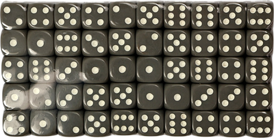 Набор кубиков для настольной игры Sima-Land 10613128 (50шт, серый) - 