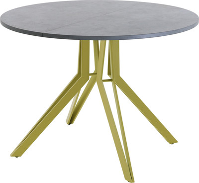 Обеденный стол AMC Elite / Е21(800) D1 (золото/бетон чикаго светло-серый) -