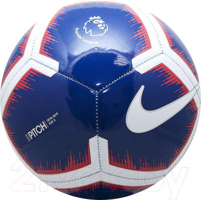 Футбольный мяч Nike Pitch PL / SC3597-455 (размер 5, темно-синий/белый/красный)